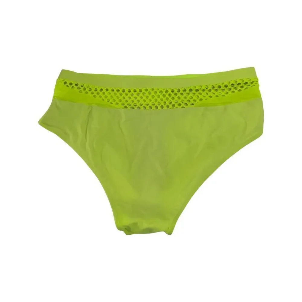 Neon Green Plus Size Bikini Bottoms
